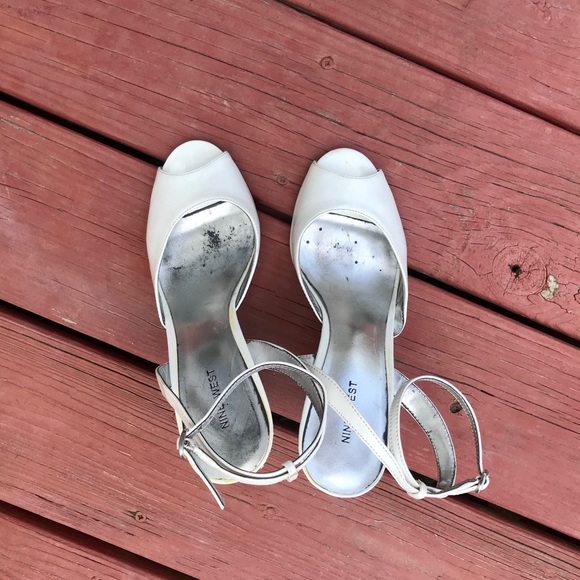 Nine West Cork Wedge White 8 1/2 - Picture 6 of 9